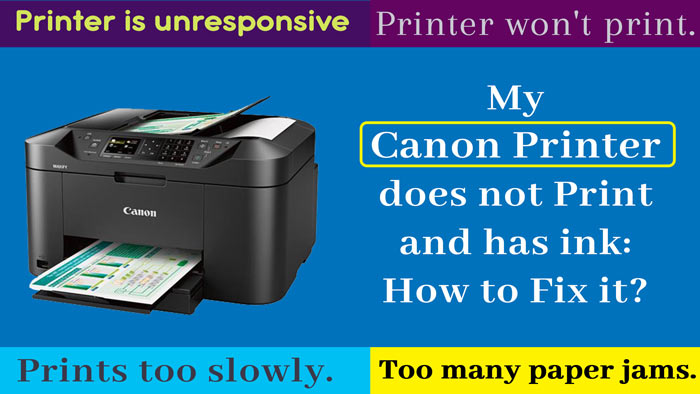 My Canon printer does not print and has ink: how to fix it? (+1 214 513 3852)